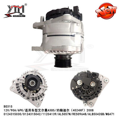 0124315030/0124315042/11204139/AL5057N/RE509648/ALB5042GB/MG471 12V 90A 6PK ALTERNATORE per Elman John Deere