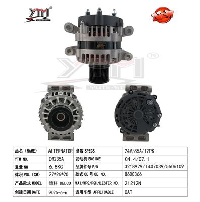 DR235A ALTERNATORE CAT323/24V 85A 12PK 60/5606104/T430455/3218932