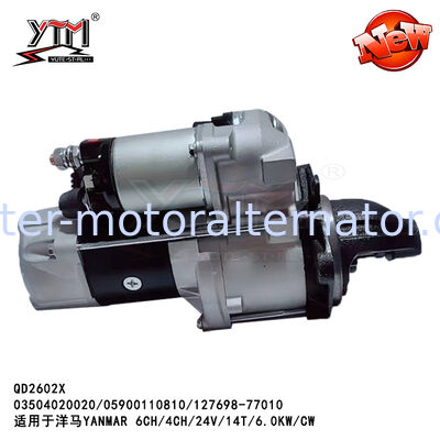 Starter motor 24V 6KW 14T for yanmar 6CH 6CX 4CH 12761077020 12769877010