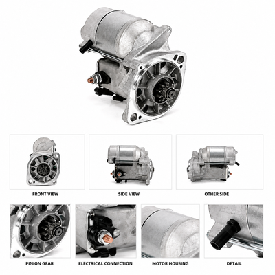 QDJ1201W 12V 1.4KW 9T Motorino di avviamento STN4121 per escavatore Denso Doosan DH35, Motorino di avviamento OEM con OE 8941702050 8941702051