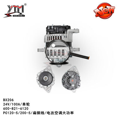 Alternatore di cavo piano di BX206 PC200-5 6D95 per KOMATSU 24V 100A 1PK 6008216120