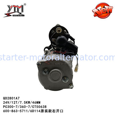 CT50638 24V 12T STARTER  CW FOR NIKKO  KOMATSU 6D114 600-863-5711 6008133632