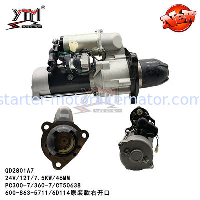 CT50638 24V 12T STARTER  CW FOR NIKKO  KOMATSU 6D114 600-863-5711 6008133632