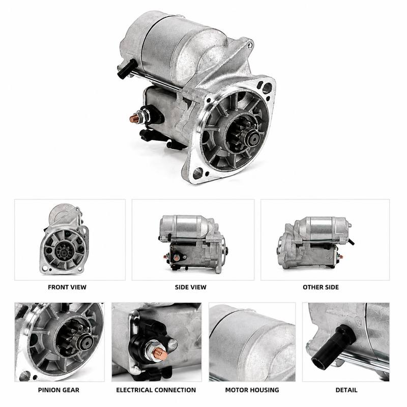 QDJ1201W 12V 1.4KW 9T Motorino di avviamento STN4121 per escavatore Denso Doosan DH35, Motorino di avviamento OEM con OE 8941702050 8941702051